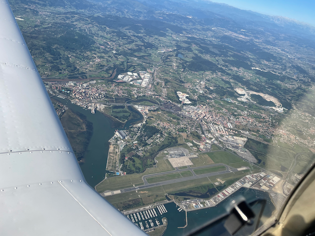 Santander with airport from above